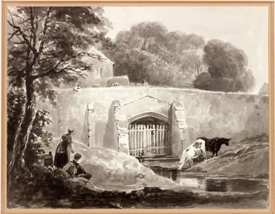 جسر باراس (ألوان مائية (غسيل) على ورق (على البطاقة)) بواسطة توماس مايلز ريتشاردسون